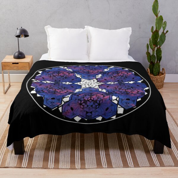 Item preview, Dark Red Blue Sky Cube Mandala Star & CircleVisions (W) designed and sold by createVisions.