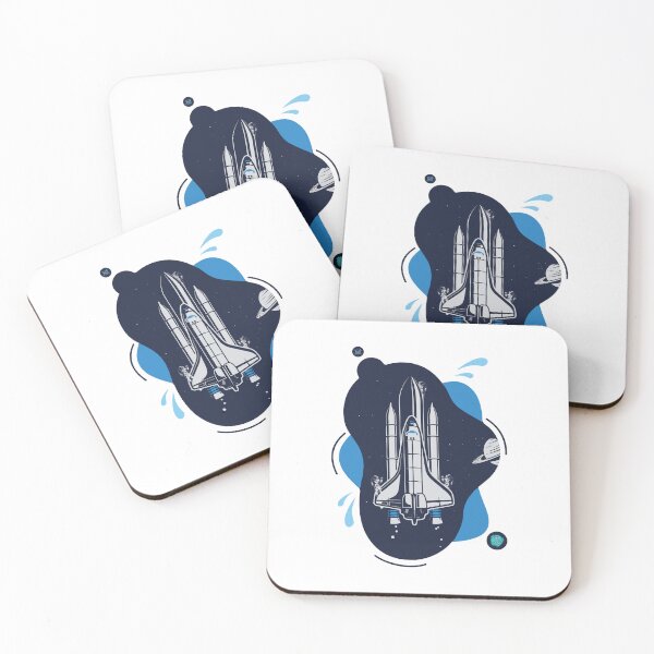 Item preview, rocket flying into space with saturn  designed and sold by MSLstore.