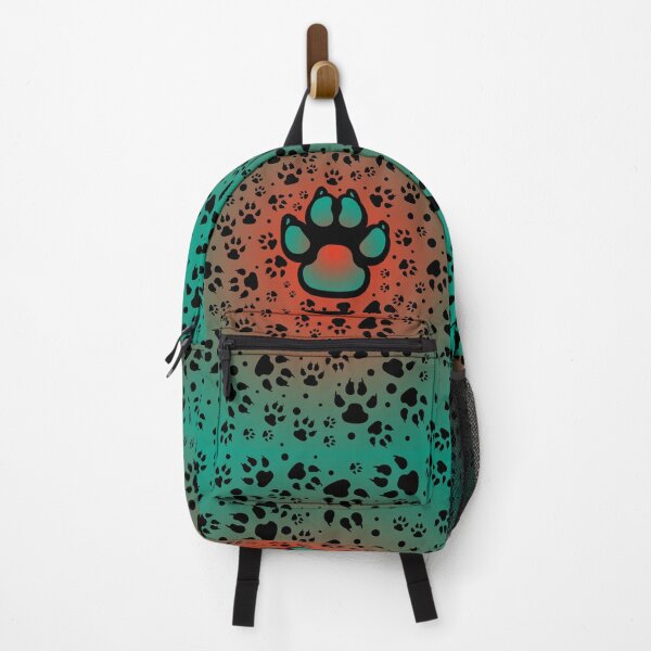 Item preview, Pet Paws Green Orange - Paw Prints designed and sold by MadandMean.