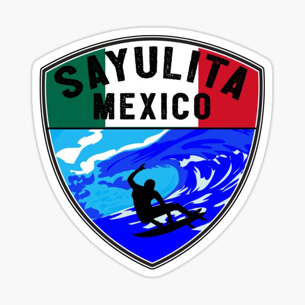 Vista previa del artículo con la obra «SURF SAYULITA MÉXICO SURF SURFER SURFBOARD BOOGIE BOARD MX 2», diseñado y vendido por DESTINATIONS DECAL.