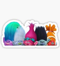 Trolls from Dreamwork's Trolls - White Sticker