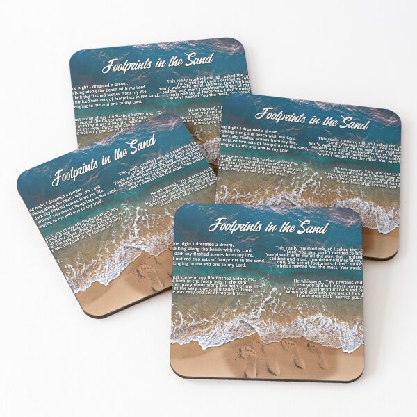 Item preview, Footprints in the sand #4 Poem Quote Lyrics Prayer Song Jesus Footsteps words footsteps designed and sold by EdgyChristians.