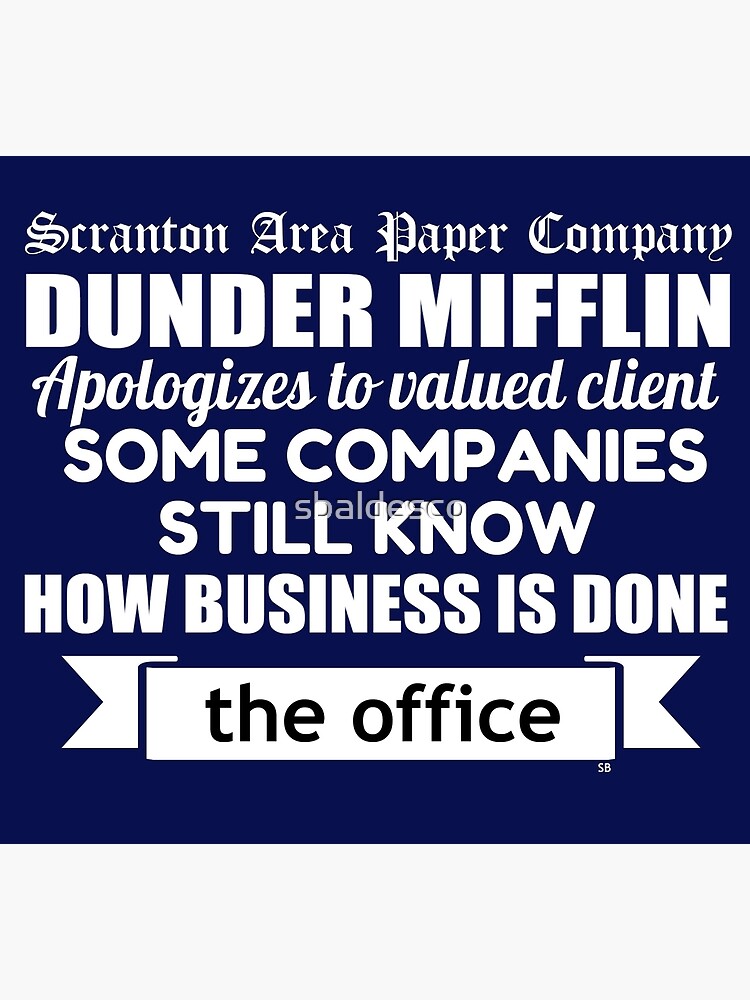 The Office Scranton Times Newspaper Headline Poster Dunder Mifflin