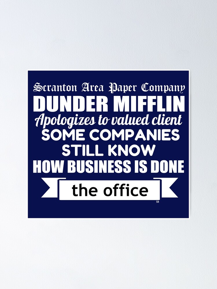 The Office Scranton Times Newspaper Headline Poster Dunder Mifflin