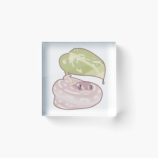 Item preview, ball python with leaf umbrella   designed and sold by SquidTartsArt.
