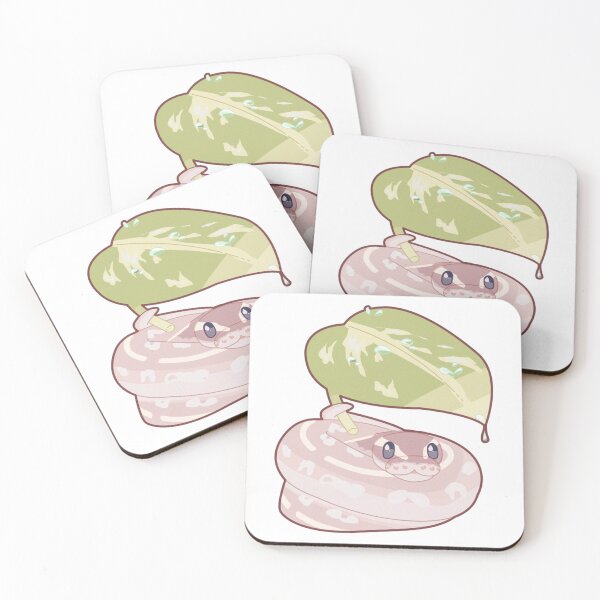 Item preview, ball python with leaf umbrella   designed and sold by SquidTartsArt.