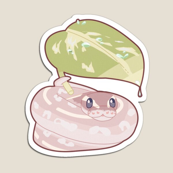 Item preview, ball python with leaf umbrella   designed and sold by SquidTartsArt.