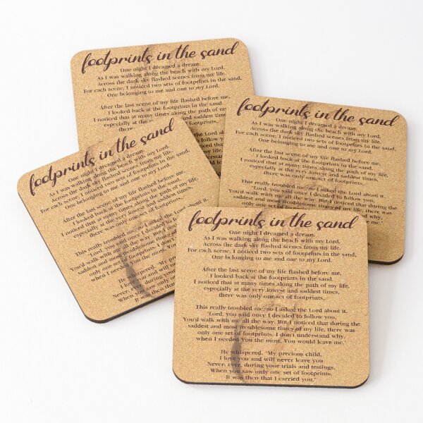 Item preview, Footprints in the sand #7 Poem Quote Lyrics Prayer Song Jesus Footsteps words footsteps designed and sold by EdgyChristians.