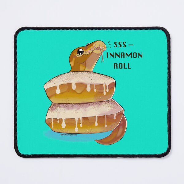 Aperçu de l'œuvre Cindy_quot_ Banana Butter Cinnamon Roll Bun Ball Python - SSS-innamon Roll créée et vendue par SquidTartsArt.