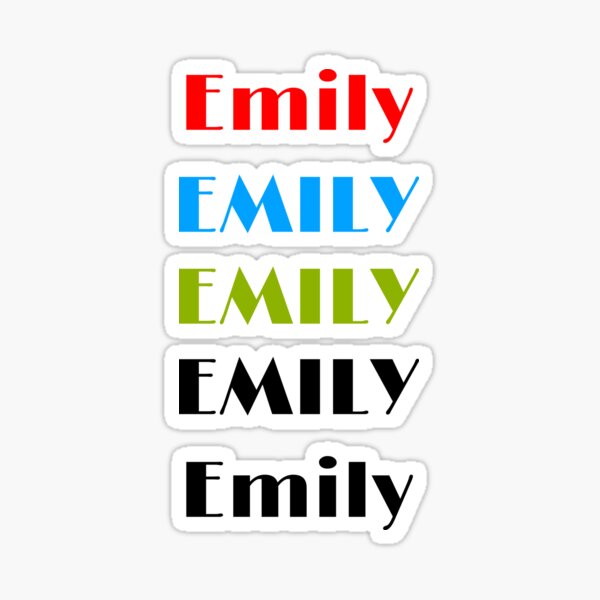 Emily Sticker For Sale By Poddezaine Redbubble