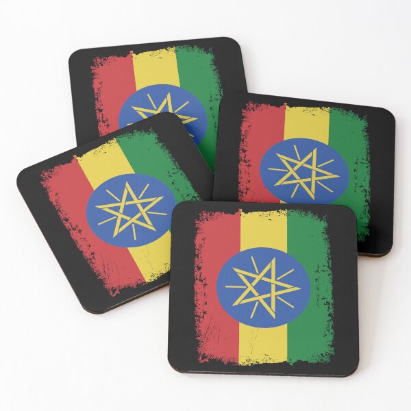 Item preview, Ethiopia Flag Distressed designed and sold by rafaeltto.