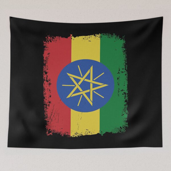 Item preview, Ethiopia Flag Distressed designed and sold by rafaeltto.