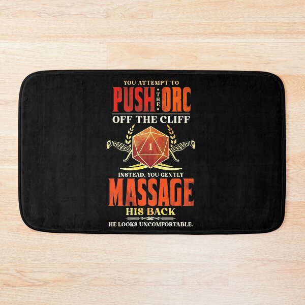 Item preview, Orc Massage Critical Failure Meme designed and sold by D20Tees.