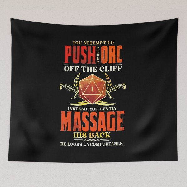 Item preview, Orc Massage Critical Failure Meme designed and sold by D20Tees.