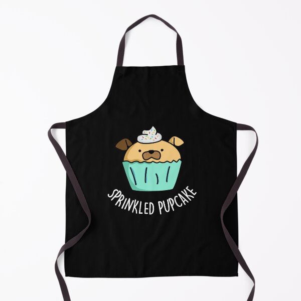 Item preview, Sprinkled Pupcake Funny Puppy Cupcake Puns (Dark BG) designed and sold by punnybone.