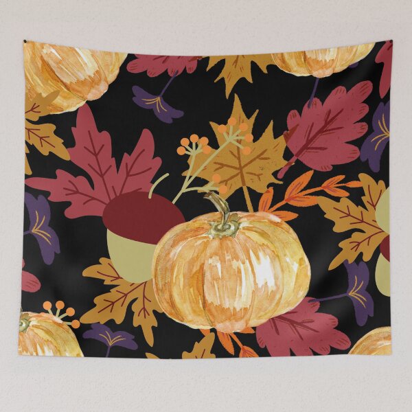 Item preview, Fall Pumpkin Patch on Black designed and sold by GraphicsClub.