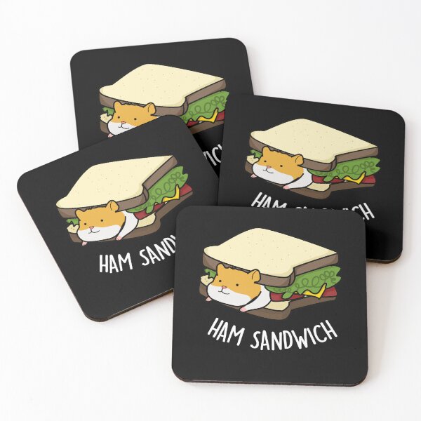 Item preview, Ham Sandwich Funny Hamster Puns (Dark BG) designed and sold by punnybone.