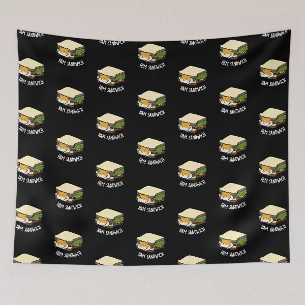 Item preview, Ham Sandwich Funny Hamster Puns (Dark BG) designed and sold by punnybone.