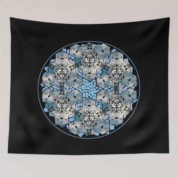 Item preview, Cloudy Cube Mandala Star & CircleVisions (B&P) designed and sold by createVisions.