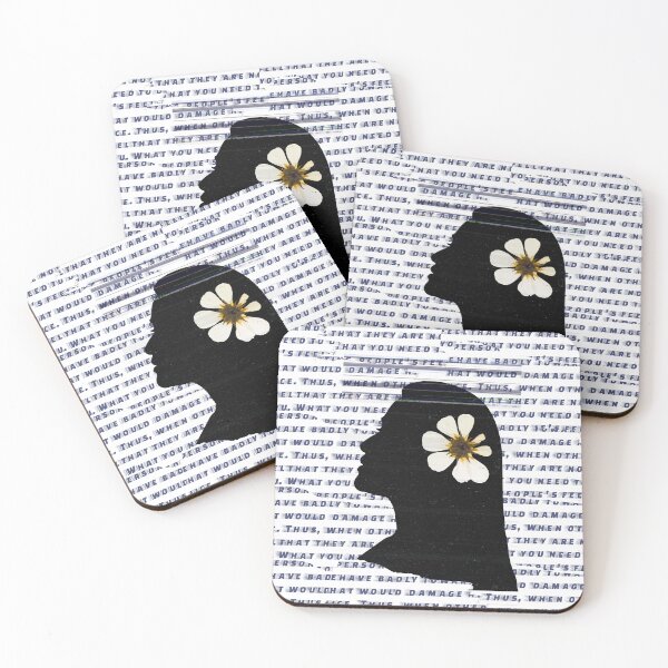 Item preview, flower Girl Sketch on text paper designed and sold by TypeWrite.