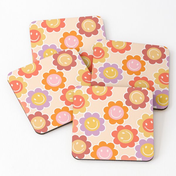 Item preview, Happy Smiley Daisy Pattern in full Bloom Art Print - Cheerful and Sunny designed and sold by Dominiquevari.
