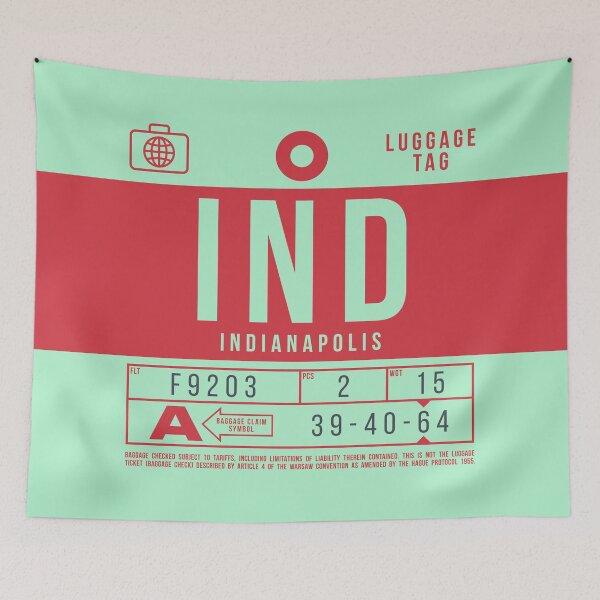 Item preview, Luggage Tag B - IND Indianapolis USA designed and sold by VoodooCircus.