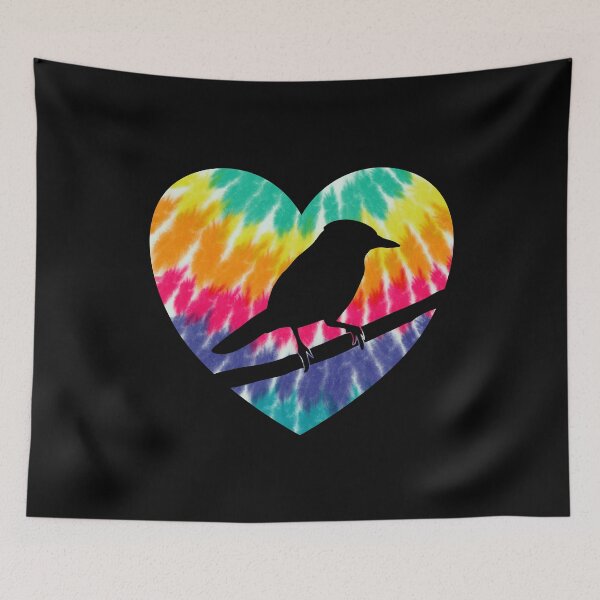 Item preview, Blue Jay Heart With Tie dye Print For Bird Lover designed and sold by JokeGysen.