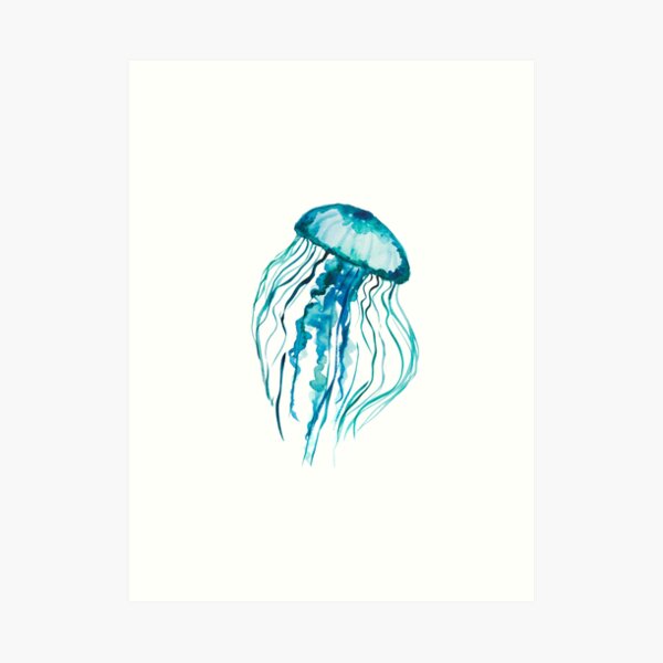 Watercolor Jellyfish Art Print