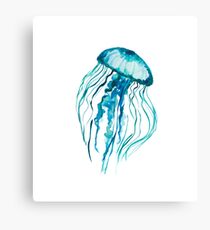 Aquarell-Quallen Leinwanddruck