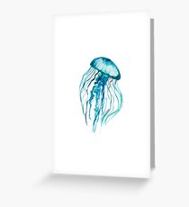 Aquarell-Quallen Grußkarte
