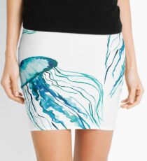 Watercolor Jellyfish Mini Skirt