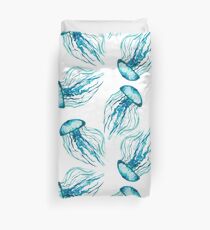 Watercolor Jellyfish Duvet Cover