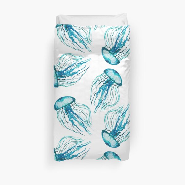 Watercolor Jellyfish Duvet Cover