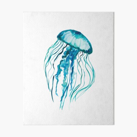 Watercolor Jellyfish Art Board Print