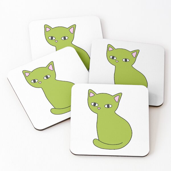 Item preview, Green cat  designed and sold by MeowMusic.