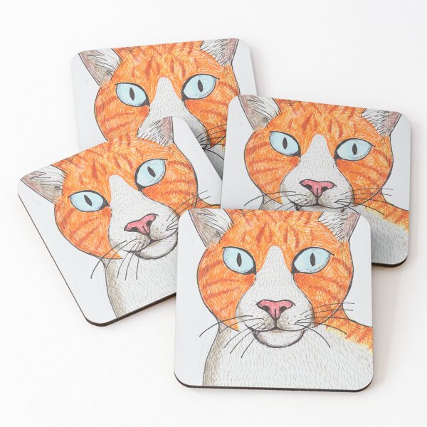 Item preview, Ginger and white tabby cat with blue eyes designed and sold by Rebekah Gavra.