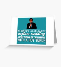 Tarjeta de felicitación The Office - Michael Scott - Cita de la boda del diccionario Webster's