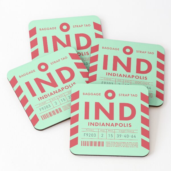 Item preview, Luggage Tag D - IND Indianapolis USA designed and sold by VoodooCircus.