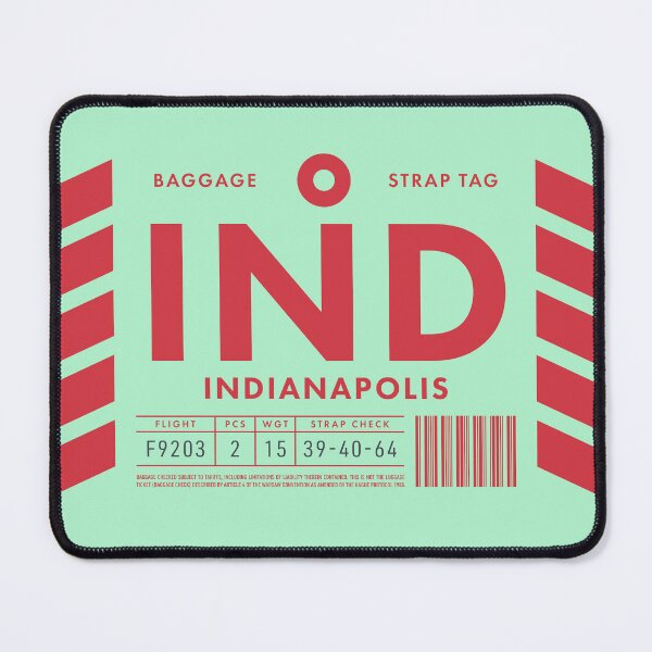 Item preview, Luggage Tag D - IND Indianapolis USA designed and sold by VoodooCircus.
