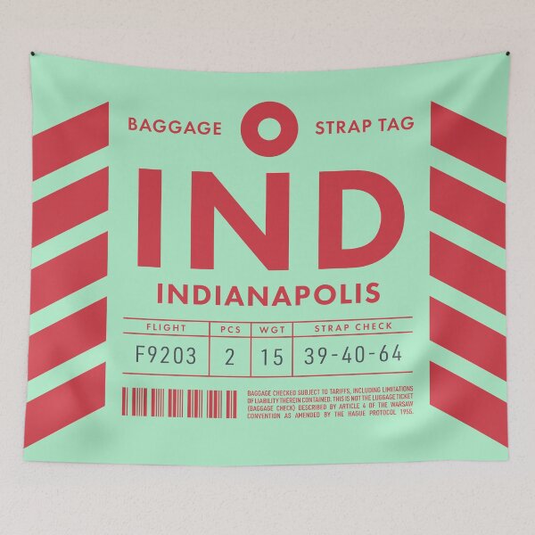 Item preview, Luggage Tag D - IND Indianapolis USA designed and sold by VoodooCircus.