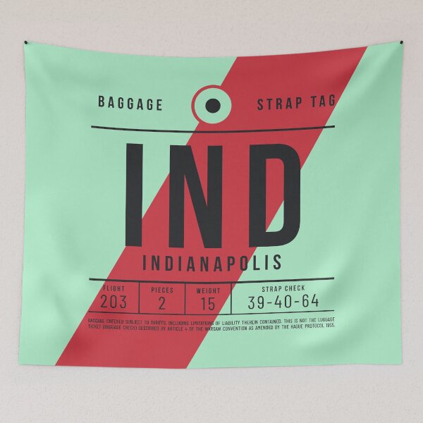 Item preview, Luggage Tag E - IND Indianapolis USA designed and sold by VoodooCircus.
