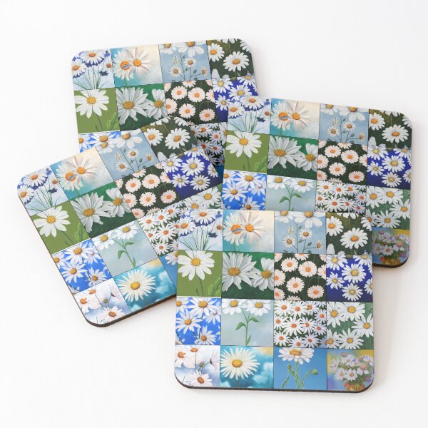 Item preview, White daisy collection grid designed and sold by DopeDesign111.