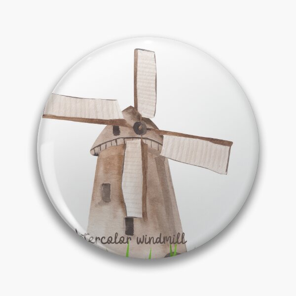 Item preview, Watercolor windmill. designed and sold by RAJSHIVA.