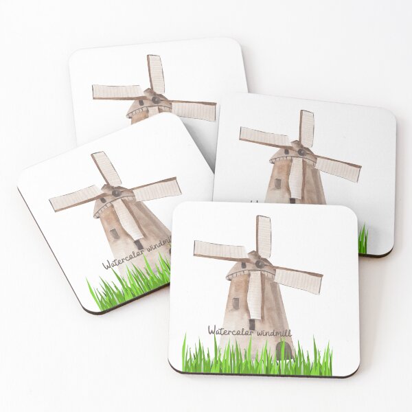 Item preview, Watercolor windmill. designed and sold by RAJSHIVA.
