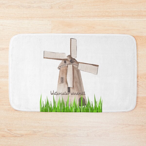 Item preview, Watercolor windmill. designed and sold by RAJSHIVA.