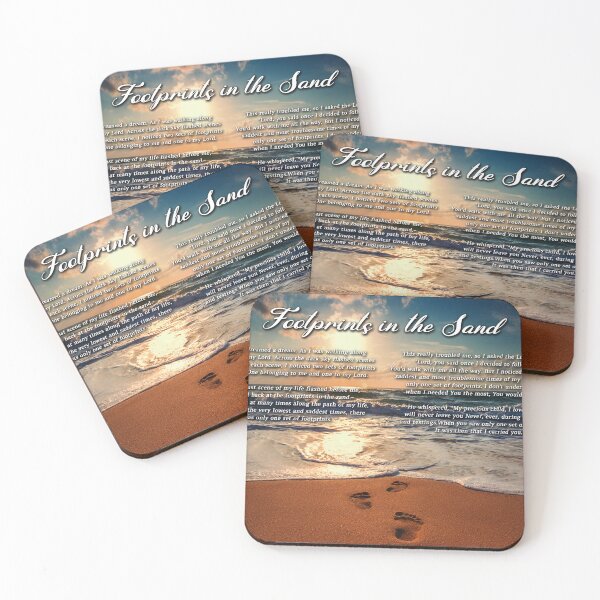 Item preview, Footprints in the sand #11 Poem Quote Lyrics Prayer Song Jesus Footsteps words footsteps designed and sold by EdgyChristians.