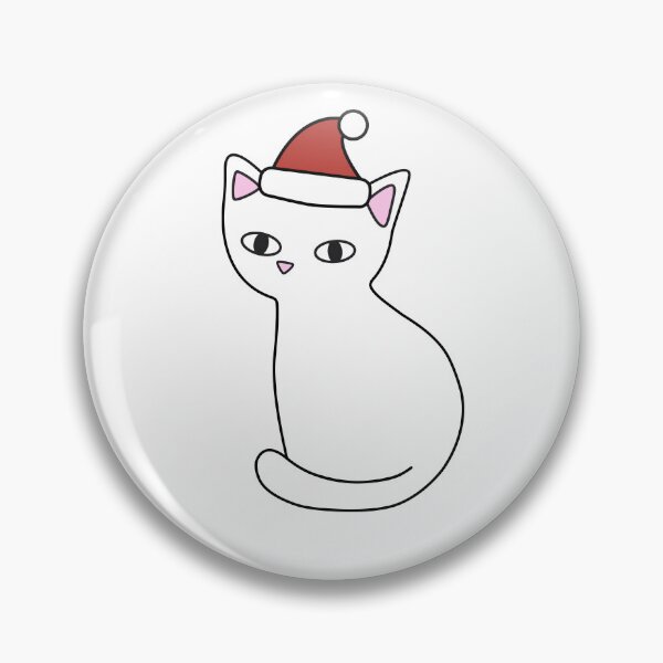 Item preview, White cat Christmas designed and sold by MeowMusic.