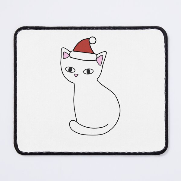 Item preview, White cat Christmas designed and sold by MeowMusic.