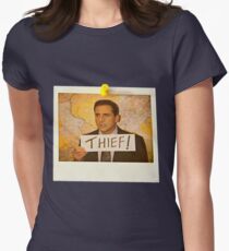 The Office - Michael Scott Funny Thief Photo - Graphic Design Women's Fitted T-Shirt
