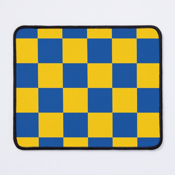 Item preview, Leeds United Blue and Yellow Checkered Fan Flag designed and sold by Sporting Colour.